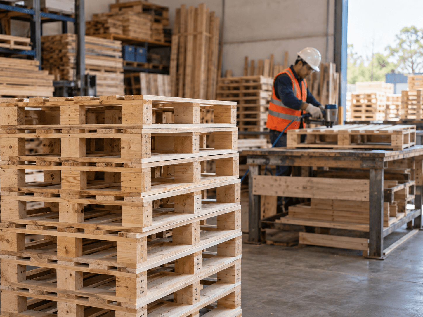 Fabricación de parihuelas de madera
